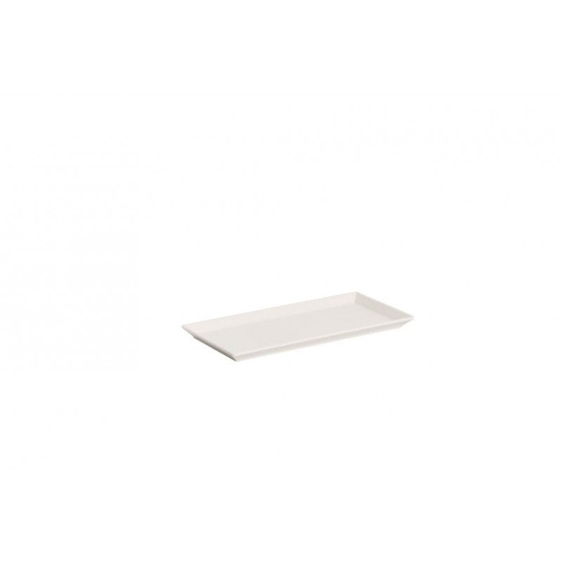 MELAMINA BIANCA PIATTO BORDATO 35x17cm ML1006 TABLE TOP