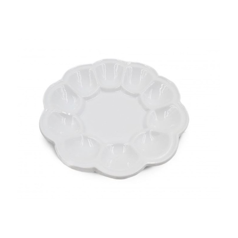 PIATTO CERAMICA BIANCA e ANTIPASTIERA 23cm X17571 SUD