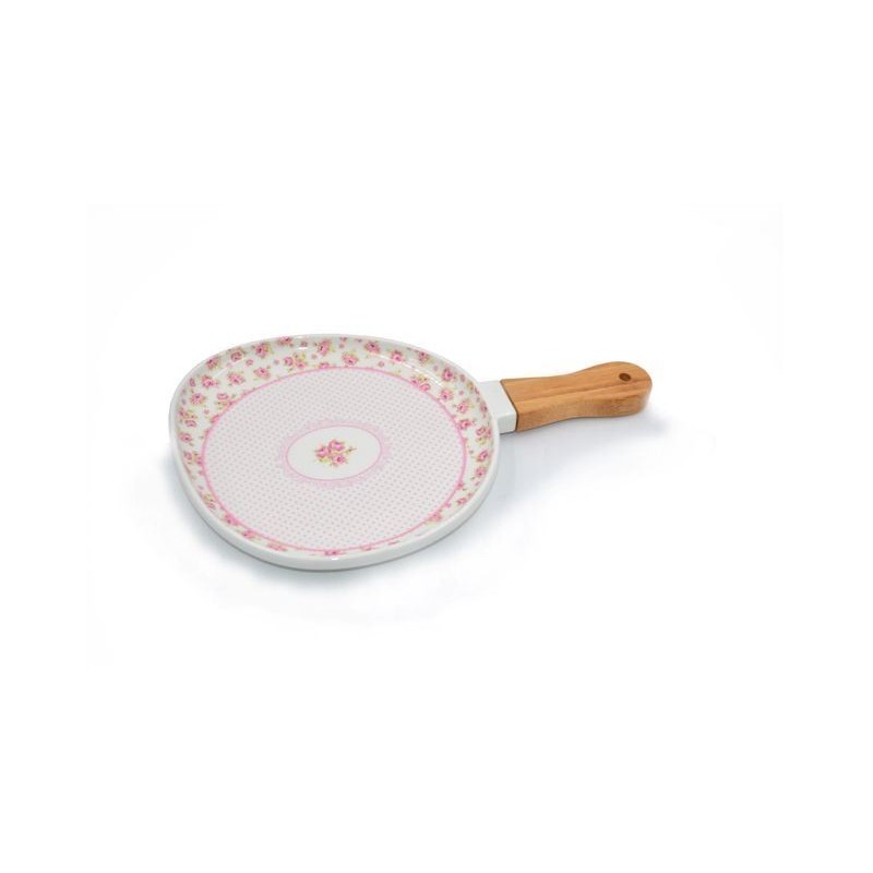PIATTO CERAMICA MANICO LEGNO ROMANTIC ROSE 19cm 4270 SUD