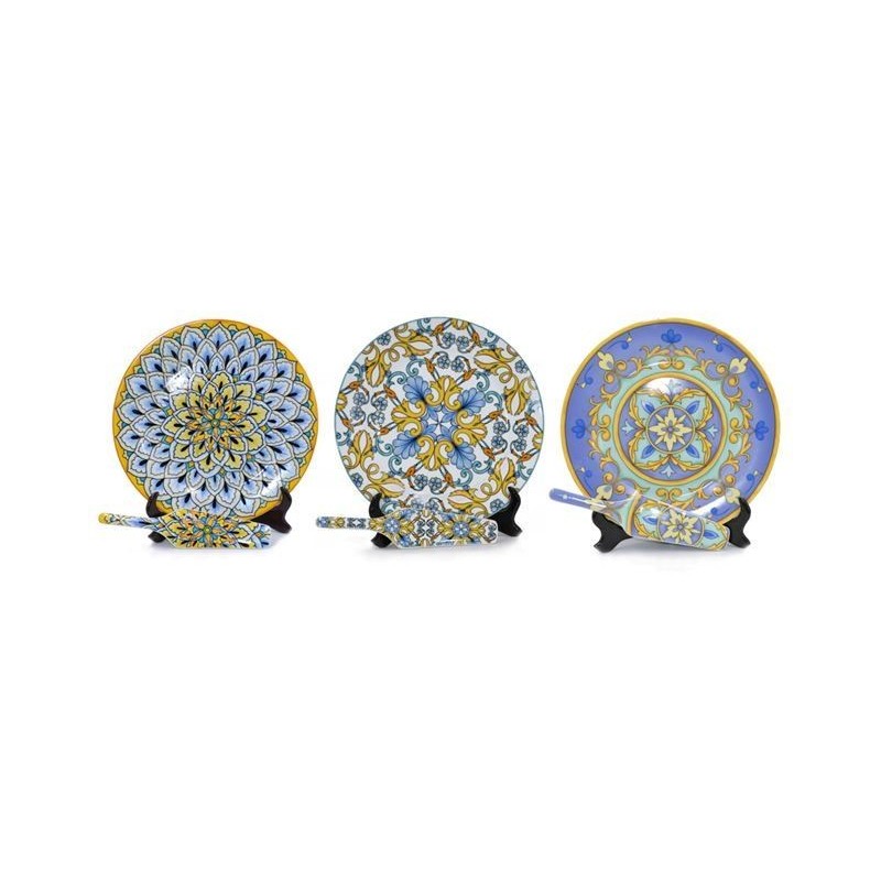 PIATTO DOLCE PORCELLANA+ PALETTA DECORO VIETRI 60002 SUD