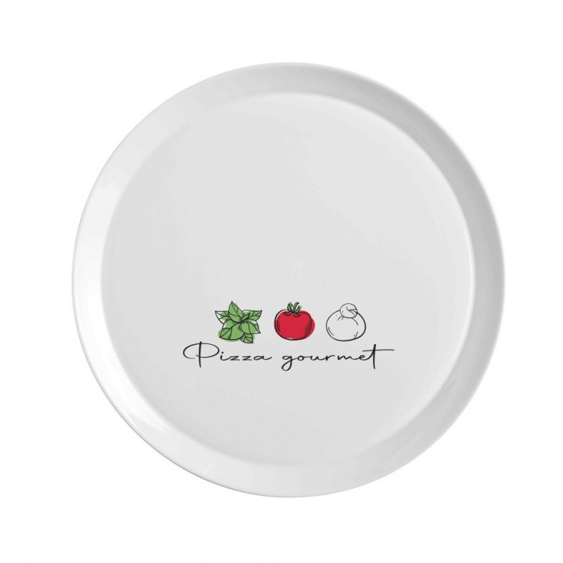 PIATTO PIZZA OPALE 33cm RONDA DEC. INGREDIENTI BORMIOLI