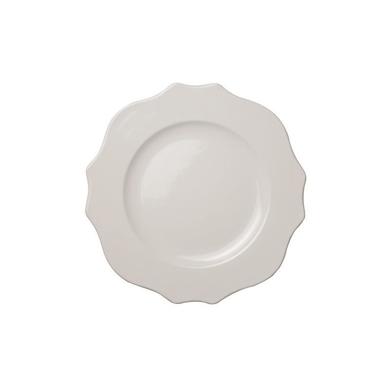 PIATTO PORCELLANA BIANCA TOP TEO PIANO 27cm F1291