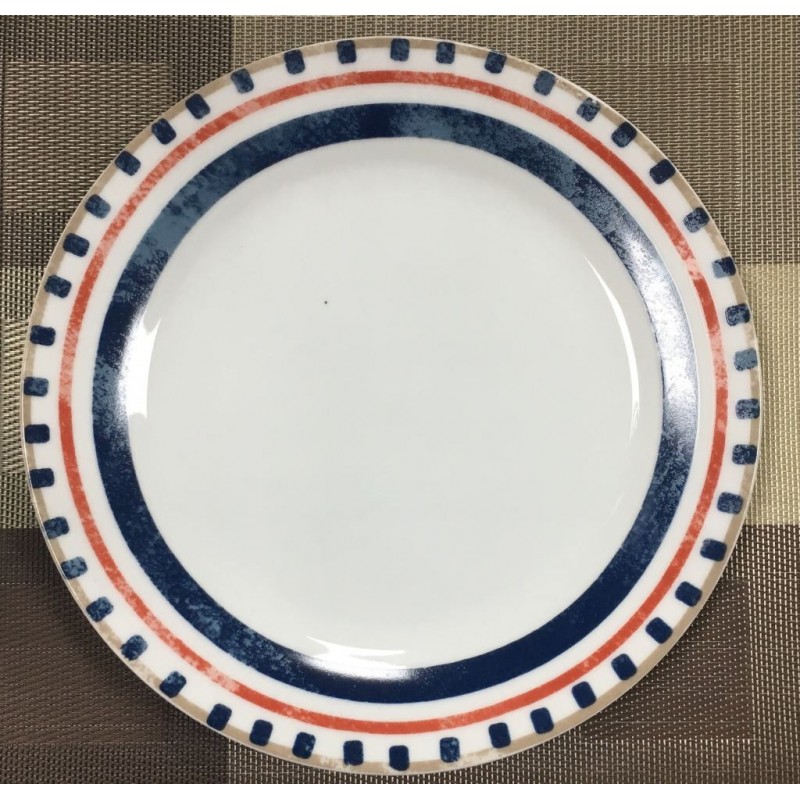 PIATTO PORCELLANA QUADRETTI PIANO 27cm OLIMPIA TOGNANA