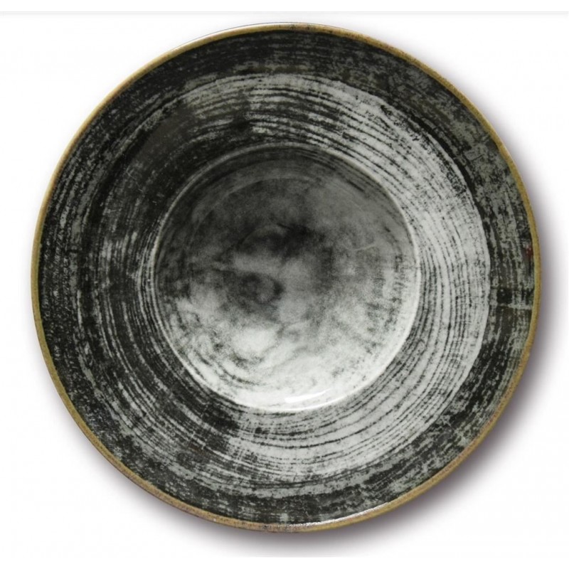 PIATTO SATURNIA BLACK ROUND K-BOWL 27,5 PORCELLANA