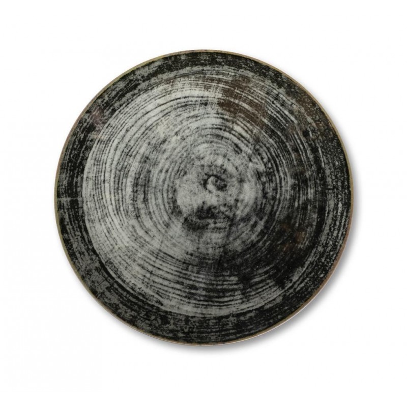 PIATTO SATURNIA BLACK ROUND KONOS 28 PORCELLANA