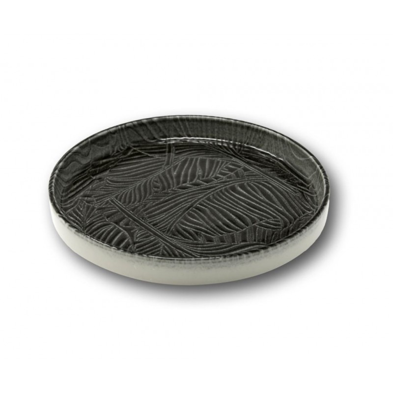 PIATTO SATURNIA BREATH NERO OSLO 20 PORCELLANA