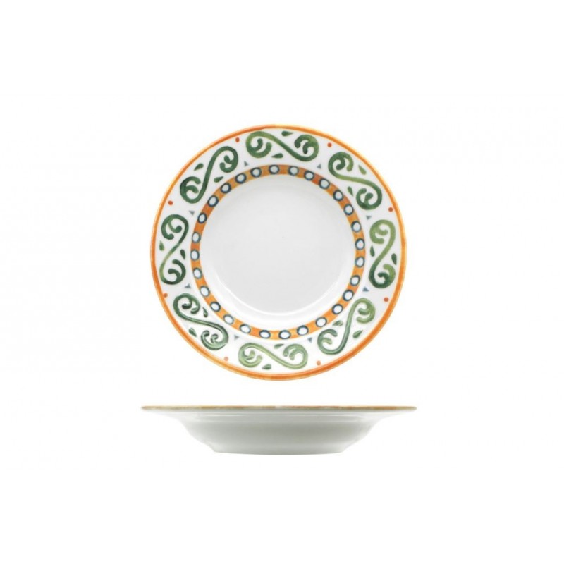 PIATTO SATURNIA CAPRI FONDO 23 PORCELLANA