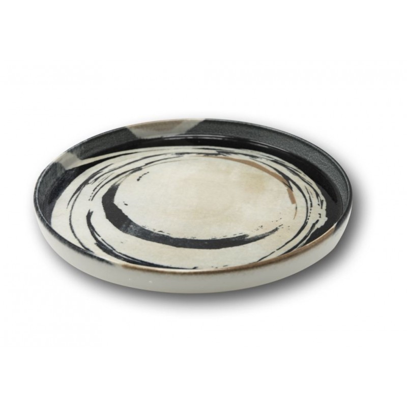 PIATTO SATURNIA DARK MATTER OSLO 28 PORCELLANA