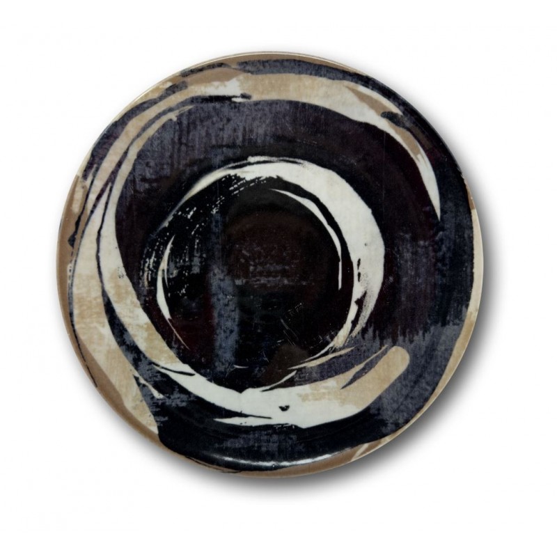 PIATTO SATURNIA DARK MATTER PIANO 28 PORCELLANA