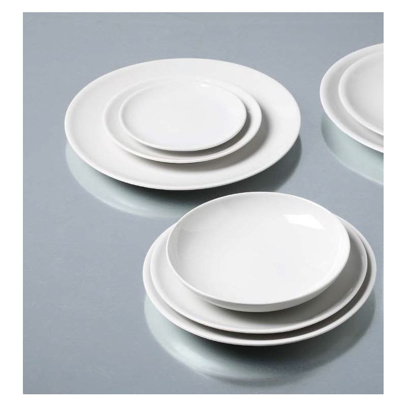 PIATTO SATURNIA SIVIGLIA BIANCO PIANO 31 PORCELLANA