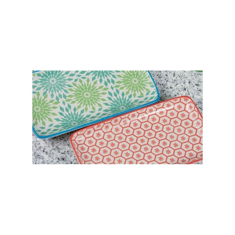 PIATTO VASSOIO PORTATA PORCELLANA ELMER 18x9cm 51682 AD