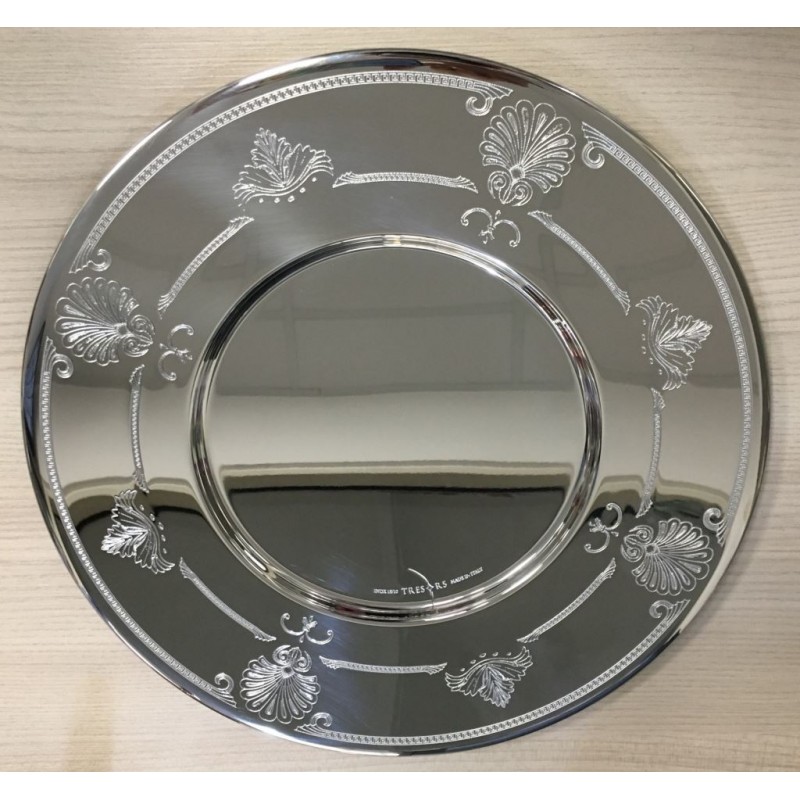 SOTTOPIATTO ACCIAIO VASSOIO CONCHIGLIA TRESOR