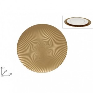 SOTTOPIATTO PP ONDULATO ORO...