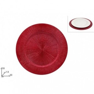 SOTTOPIATTO PP ROSSO RIGATO...