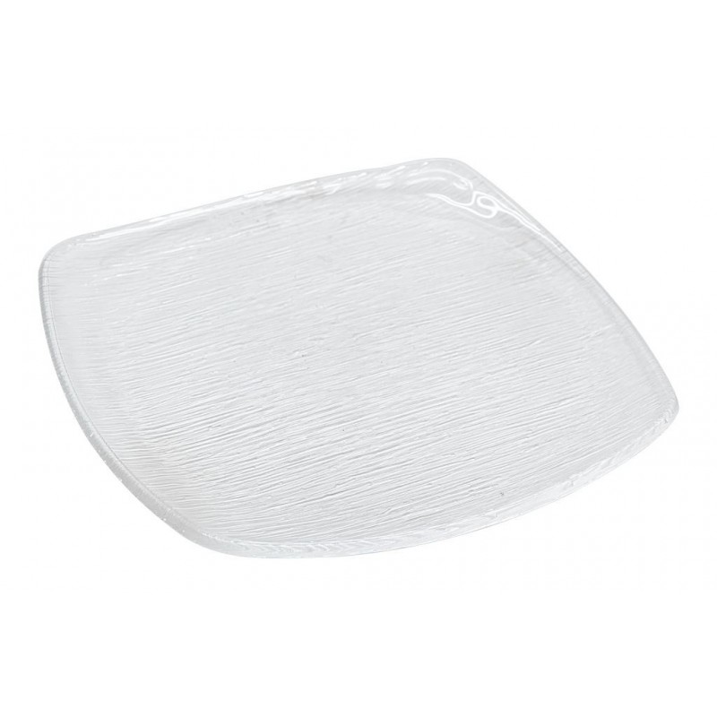 SOTTOPIATTO VETRO SATINATO RAIN 27x27cm TRASPAR. 43017 DC