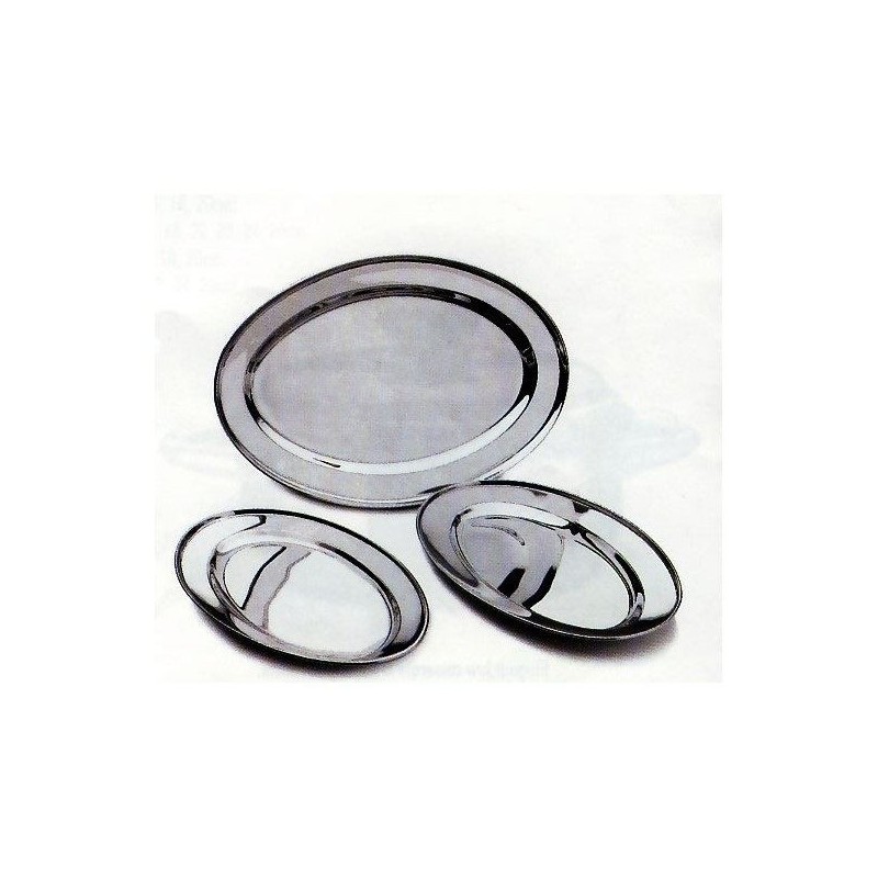 VASSOIO PORTATA INOX OVALE 25cm 21282
