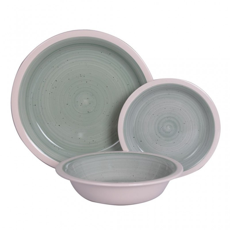 SERVIZIO PIATTO CERAMICA 18pz TENDENZA F/GRIGIO A2 BETA