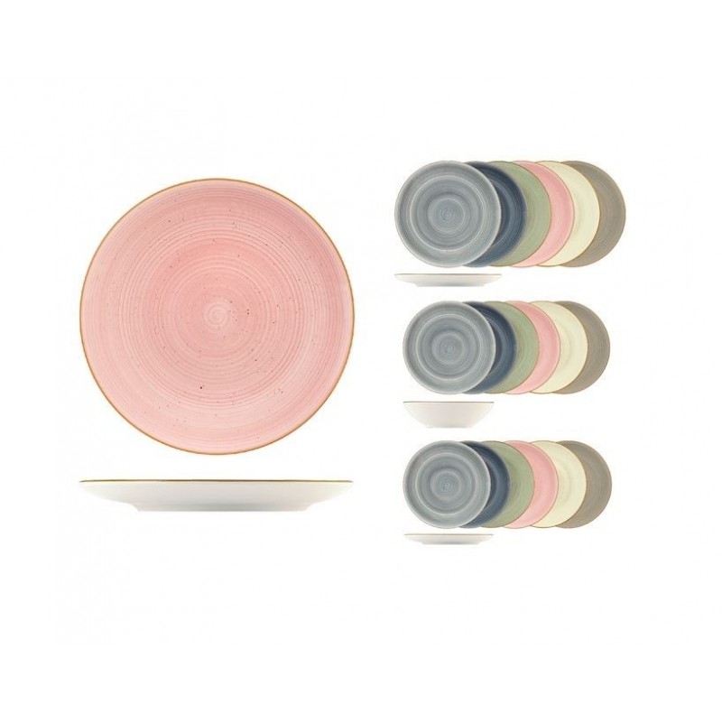 SERVIZIO PIATTO CERAMICA 18pz STW HARPER 1549600 H.& H.