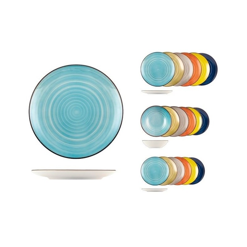 SERVIZIO PIATTO CERAMICA 18pz STW CARIBE 849480 H.& H.
