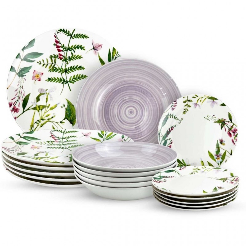 SERVIZIO PIATTO PORCELLANA 18pz REVE 49397 DC