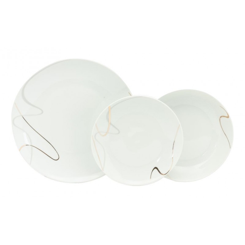 SERVIZIO PIATTO PORCELLANA 18pz OPERA ORO 44284 DC
