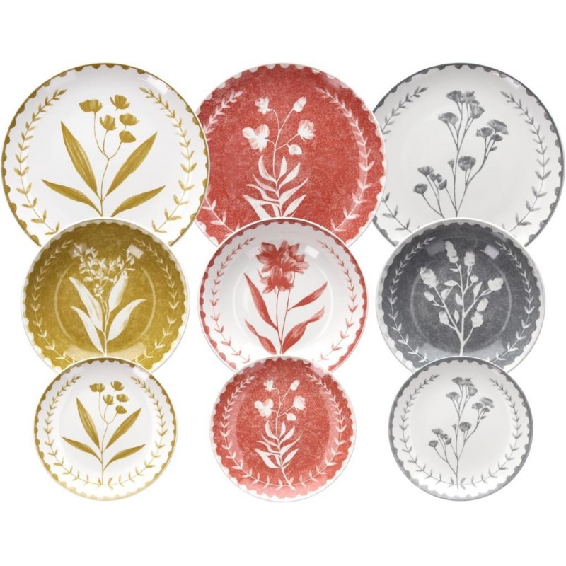 SERVIZIO PIATTO CERAMICA 18pz MADELINE MADISON TOGNANA