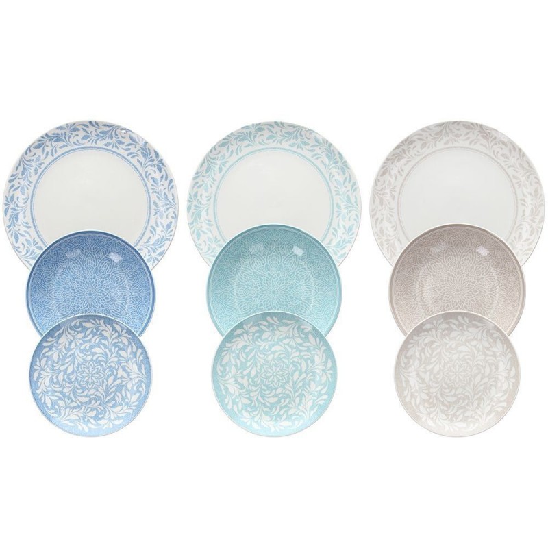 SERVIZIO PIATTO CERAMICA 18pz CELINE MADISON TOGNANA