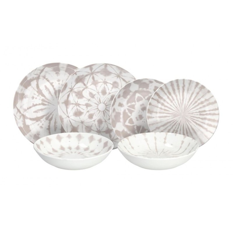 SERVIZIO PIATTO CERAMICA 18pz MALLORCA MADISON TOGNANA