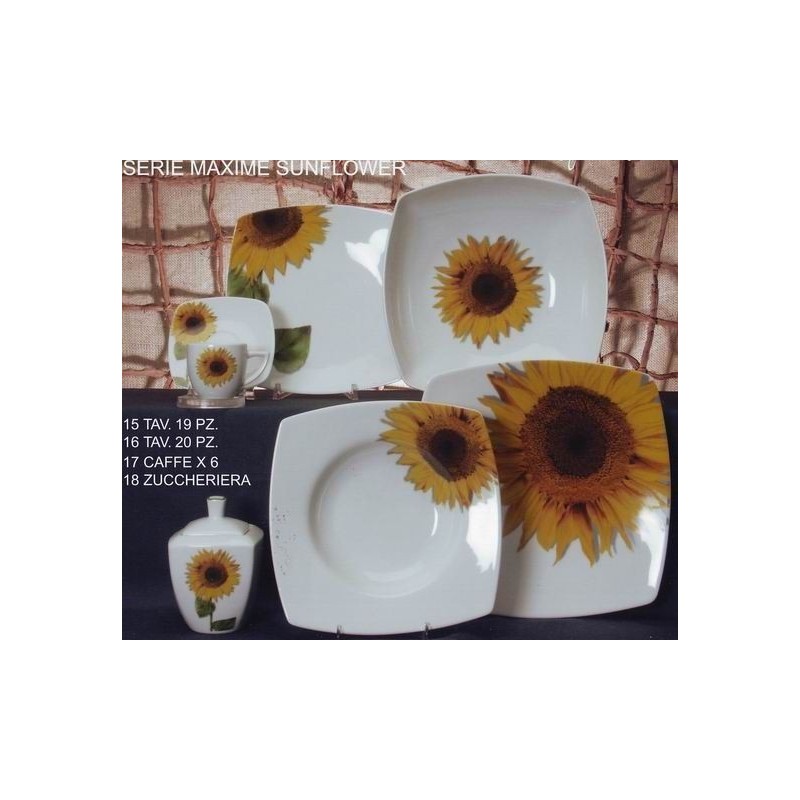 PIATTO PORCELLANA PP 20pz SUNFLOWER *29.90* - 1 FONDO