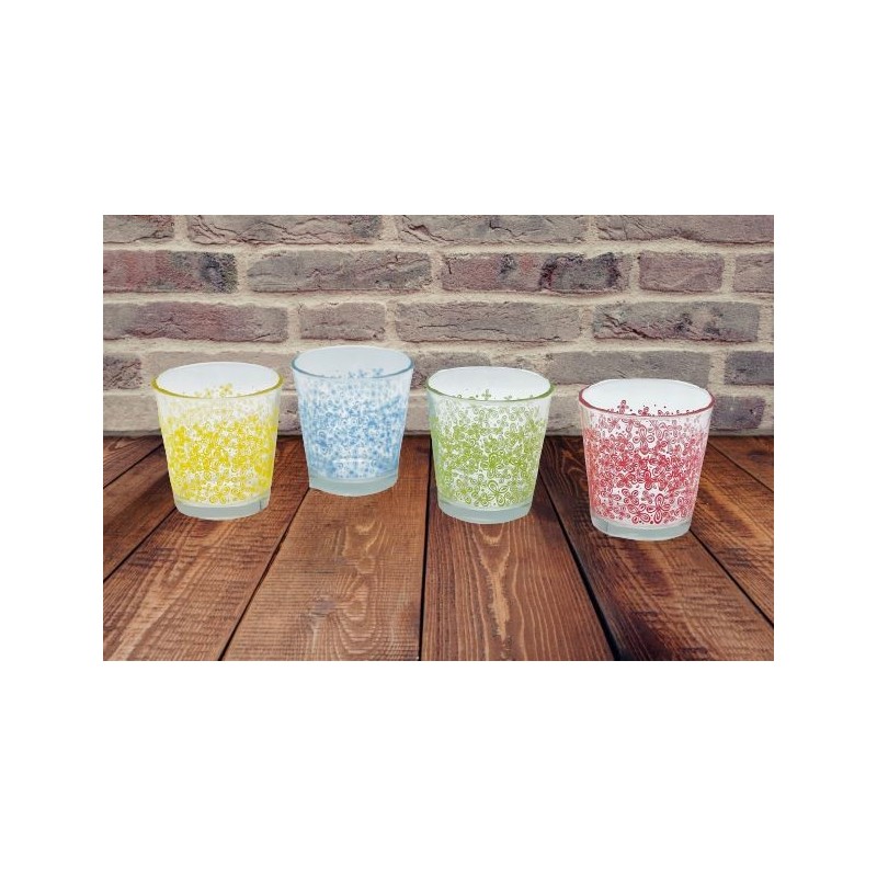 BICCHIERE COLOR A/1 FLOWER ACQUA BORMIOLI