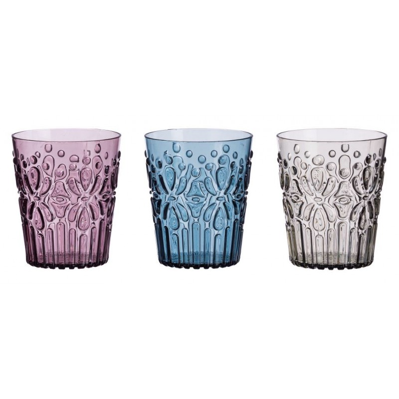 BICCHIERE PLASTICA WIEKY A/1 ACQUA 35cl COL. VARI 67357 AD