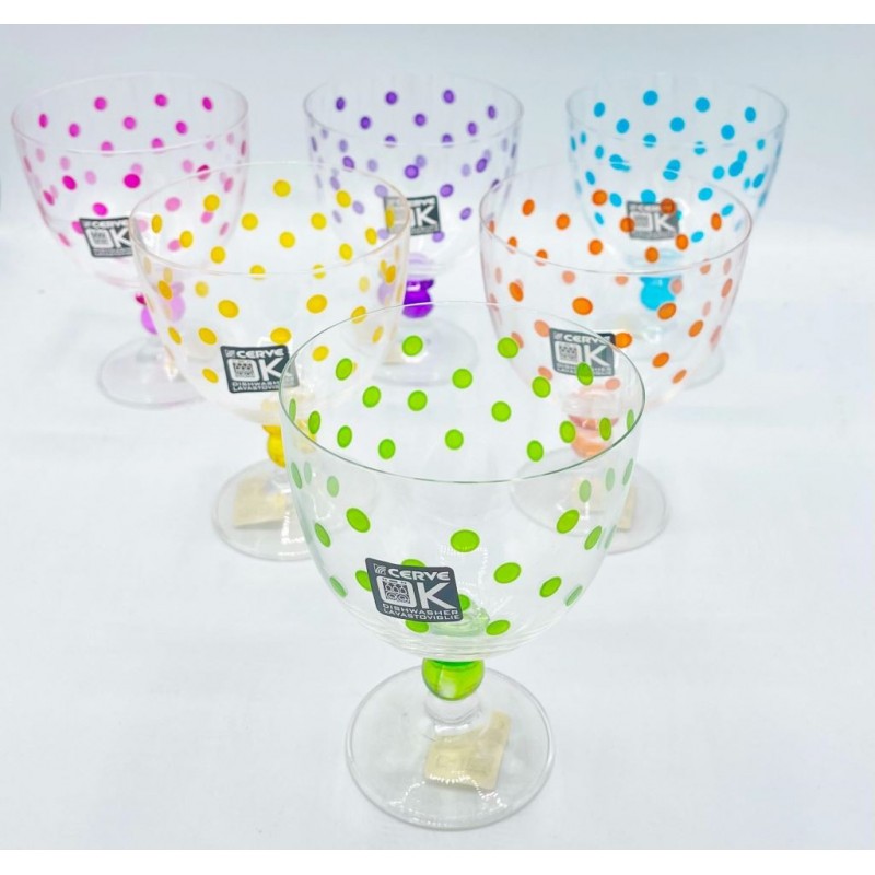 BICCHIERE COPPA GELATO A/1 GIPSY COLORI MISTI M37660 CERVE