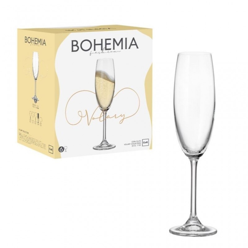 BICCHIERE BOHEMIA A/1 CALICE VORARY FLUTE CHAMPAGNE 22cl
