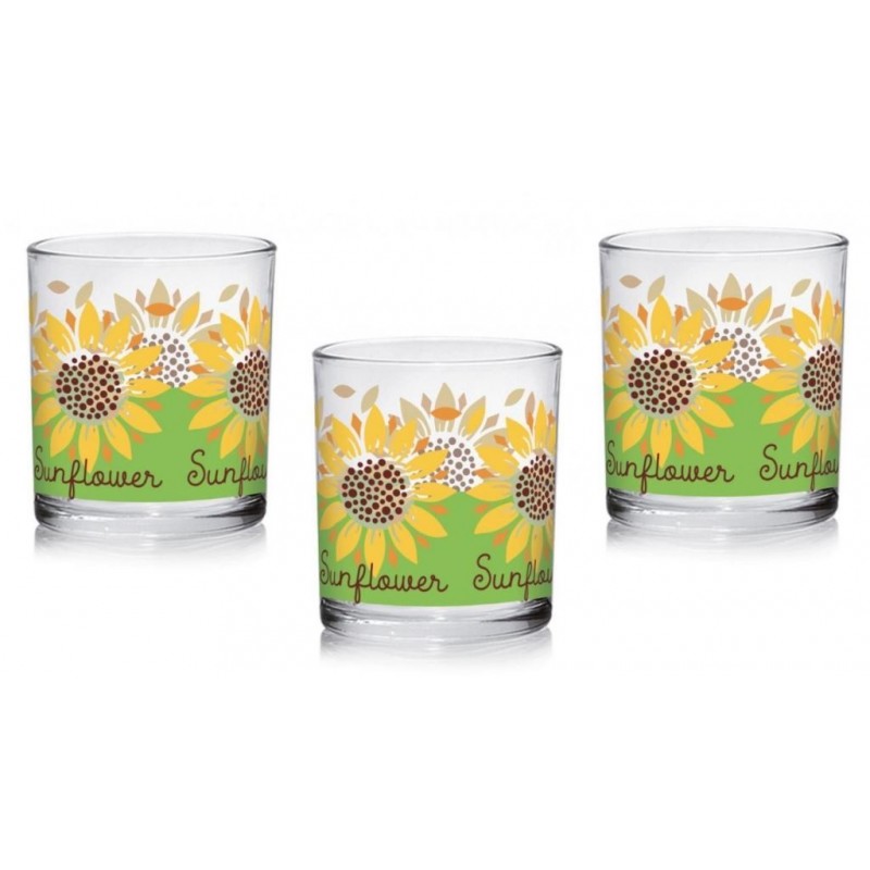 BICCHIERE LINDA A/3 SOLEADO SUNFLOWER 220cc M99200 CERVE