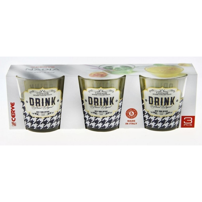 BICCHIERE NADIA A/3 RETRO' DIRNK 250cc M65120 CERVE
