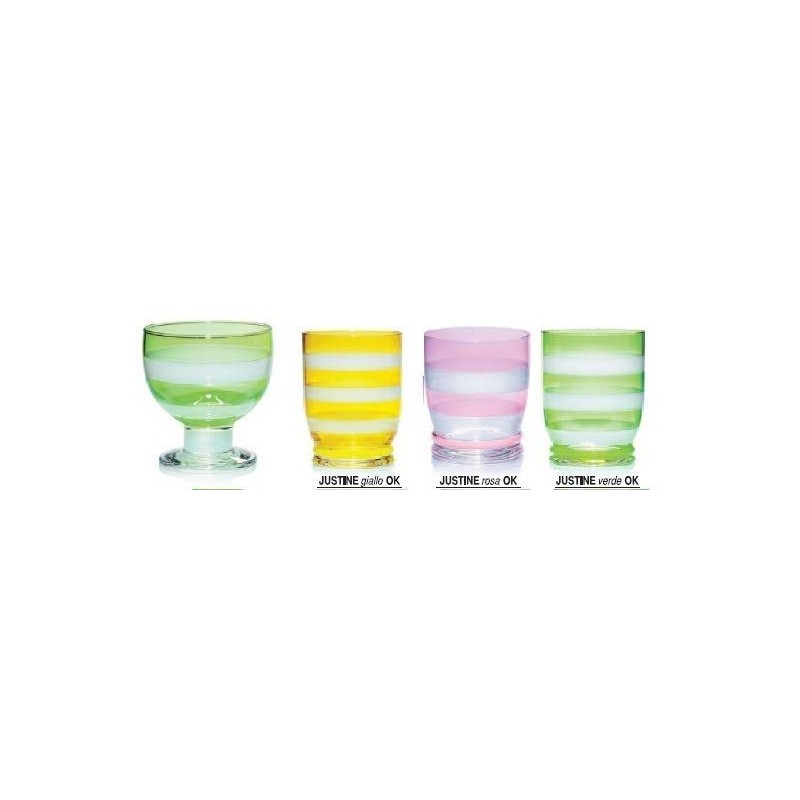 BICCHIERE COPPA GELATO A/2 JUSTINE VERDE M37970 CERVE