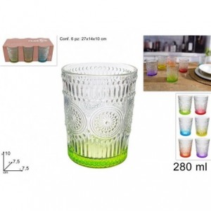 BICCHIERE FONDO COLORATO...