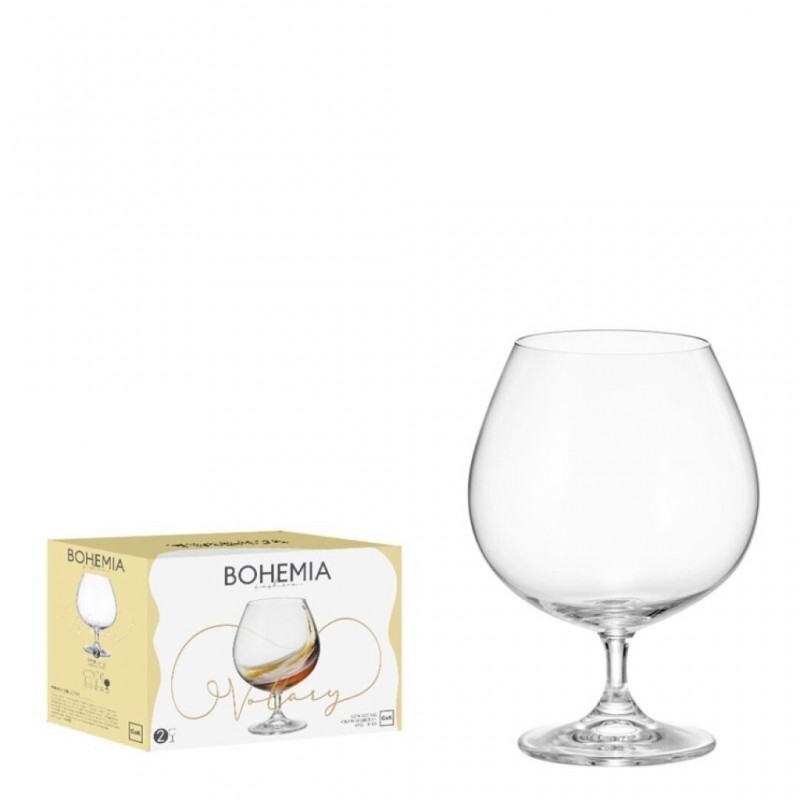 BICCHIERE BOHEMIA A/2 CALICE VOLARY COPPA COGNAC 69cl