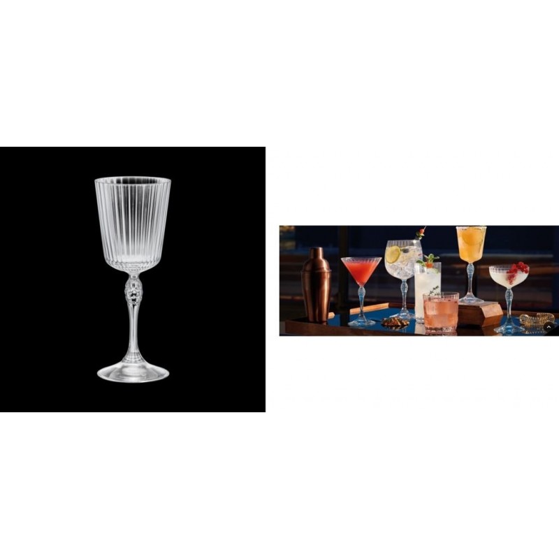 BICCHIERE AMERICA' 20s A/4 CALICE COCKTAIL GLASS 25cl BORM