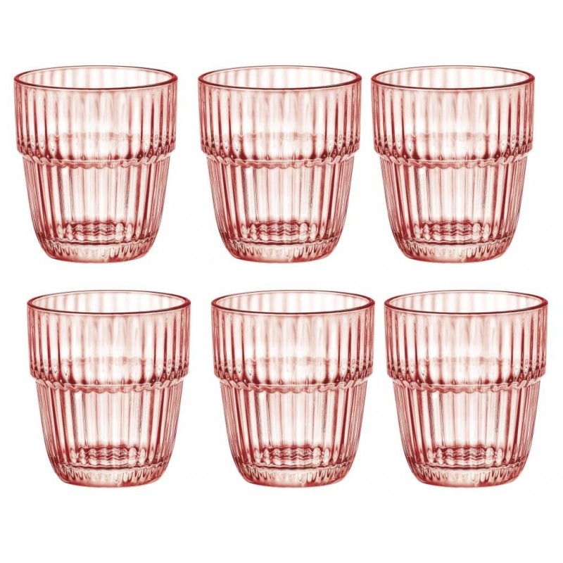 BICCHIERE IMPILABILE BARSHINE A/6 ROCKS PEACH 30cl BORMIOLI