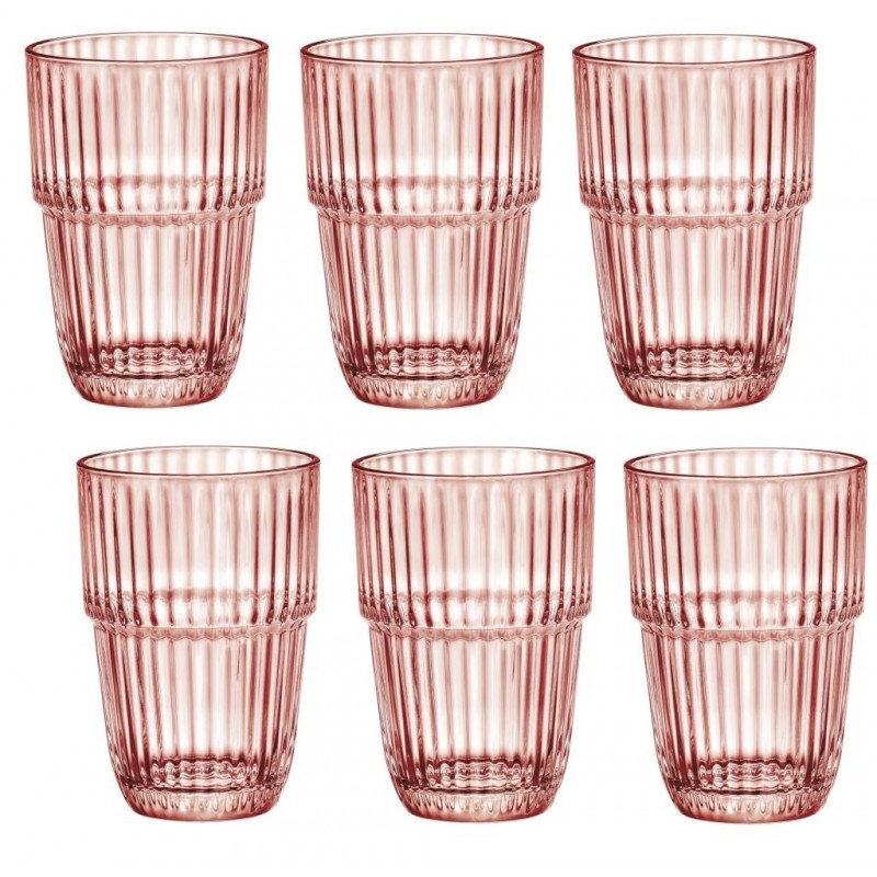 BICCHIERE IMPILABILE BARSHINE A/6 LONG DRINK PEACH 38cl BORM