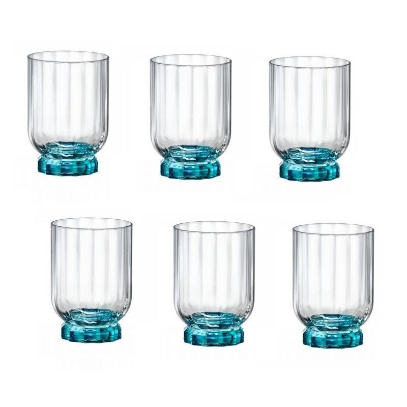 BICCHIERE FLORIAN A/6 LUCENT BLU ROCKS 30cl BORMIOLI
