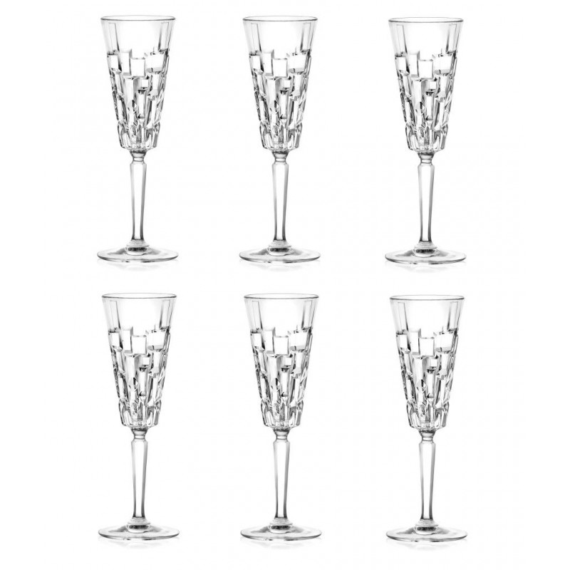 BICCHIERE ETNA A/6 CALICE FLUTE 19cl RCR CRISTALLERIA