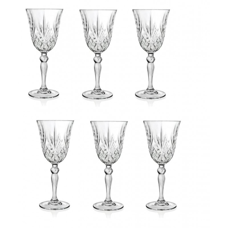 BICCHIERE MELODIA A/6 CALICE ACQUA 28cl n. 2 RCR CRISTALL