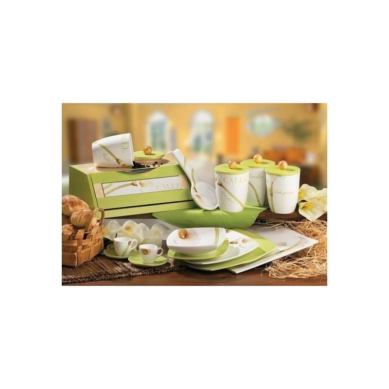 SET CAFFE' C/VIAVA CALLA 2 TAZZE+ ZUCCHERIERA+ VASSOIO