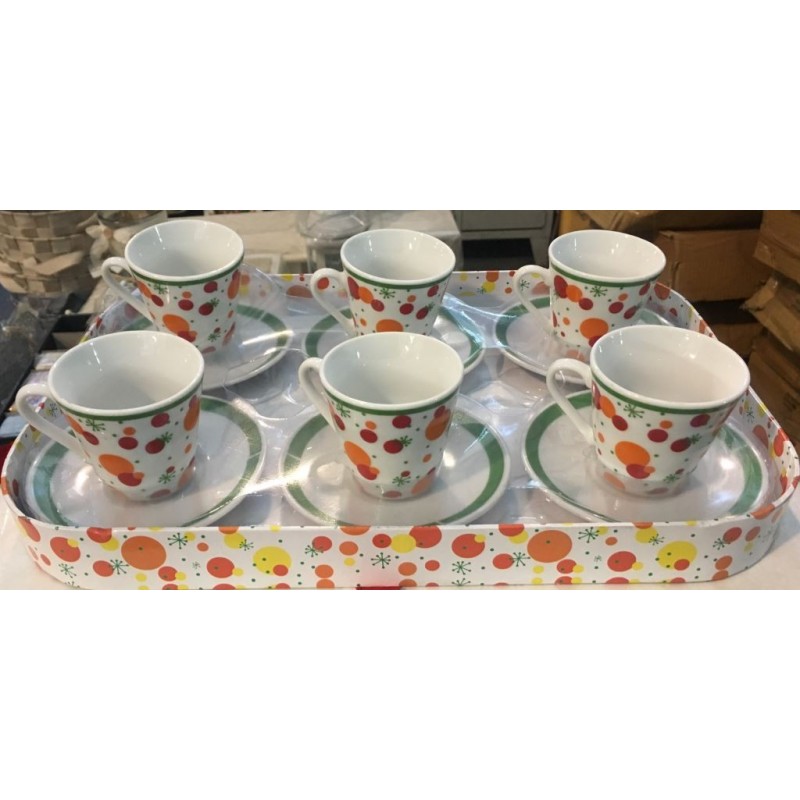 TAZZA CAFFE' CONFEZIONE REGALO C/P + 6 TAZZE 16157B