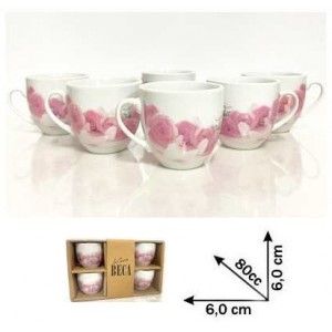 TAZZA CAFFE' S/P A/6 ROSE...