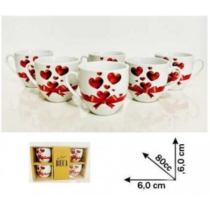 TAZZA CAFFE' S/P CUORI...