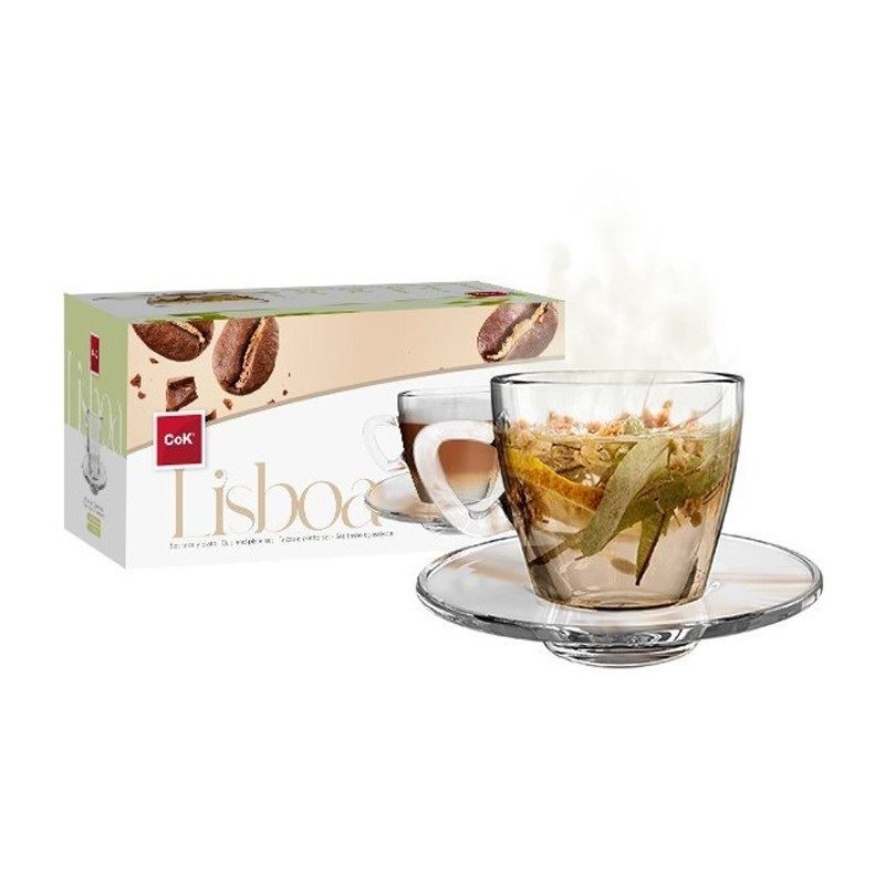 TAZZA CAFFE' VETRO C/P A/6 LISBOA 20cl COK
