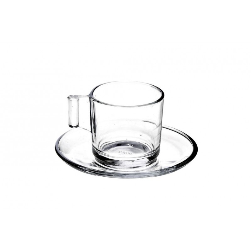TAZZA CAFFE' VETRO C/P A/6 SAKA TRASPARENTE 114101 AD